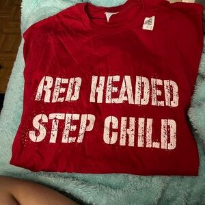 Port and Company Red and White Short Sleeve Tee